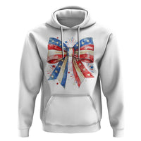 Coquette 4th Of July Hoodie USA Bow American Flag Red White and Blue - Wonder Print Shop