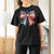 Coquette 4th Of July T Shirt For Women USA Bow American Flag Red White and Blue - Wonder Print Shop