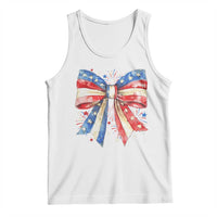 Coquette 4th Of July Tank Top USA Bow American Flag Red White and Blue - Wonder Print Shop