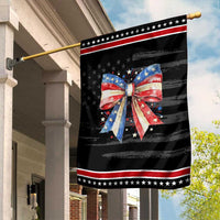 Coquette 4th Of July Garden Flag USA Bow American Flag Red White and Blue