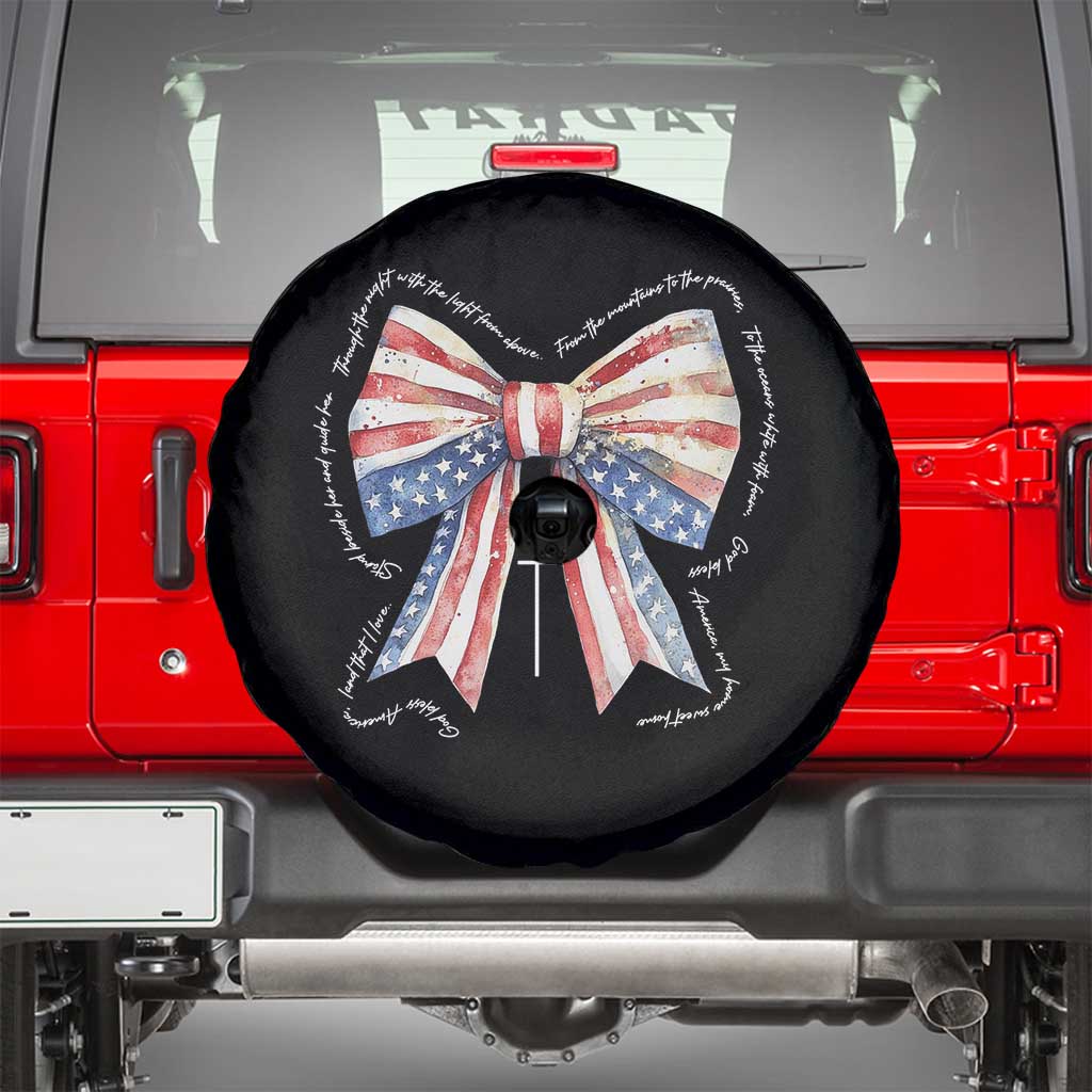 Patriotic Coquette 4th Of July Spare Tire Cover God Bless America - Wonder Print Shop