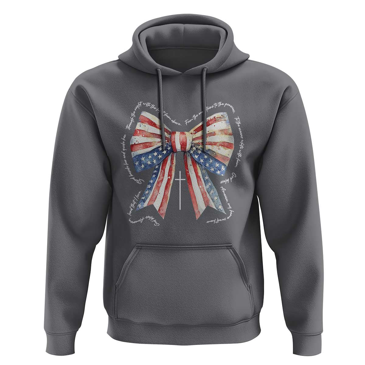 Patriotic Coquette 4th Of July Hoodie God Bless America - Wonder Print Shop