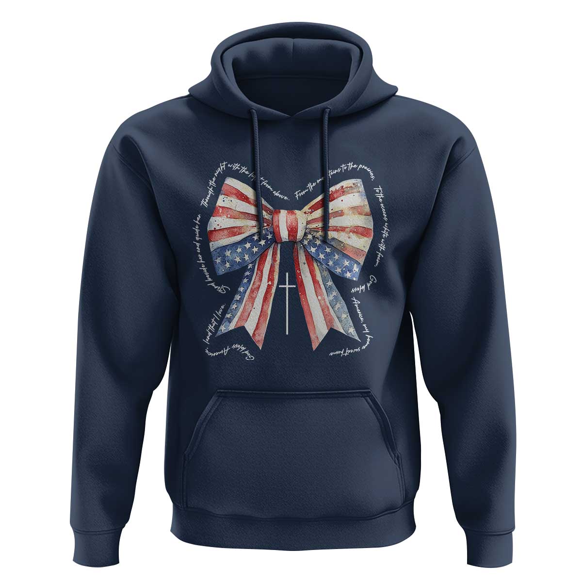 Patriotic Coquette 4th Of July Hoodie God Bless America - Wonder Print Shop