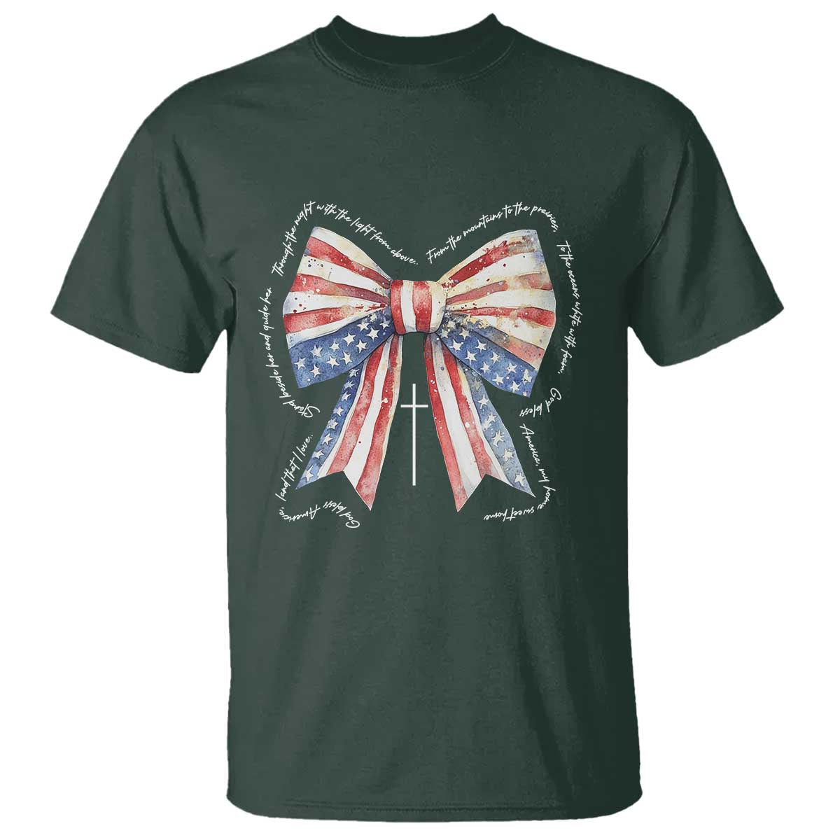 Patriotic Coquette 4th Of July T Shirt God Bless America - Wonder Print Shop