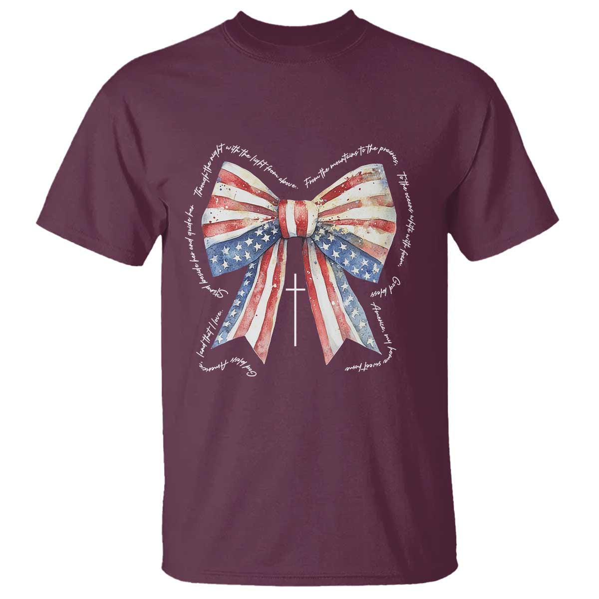 Patriotic Coquette 4th Of July T Shirt God Bless America - Wonder Print Shop