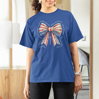 Patriotic Coquette 4th Of July T Shirt For Women God Bless America - Wonder Print Shop