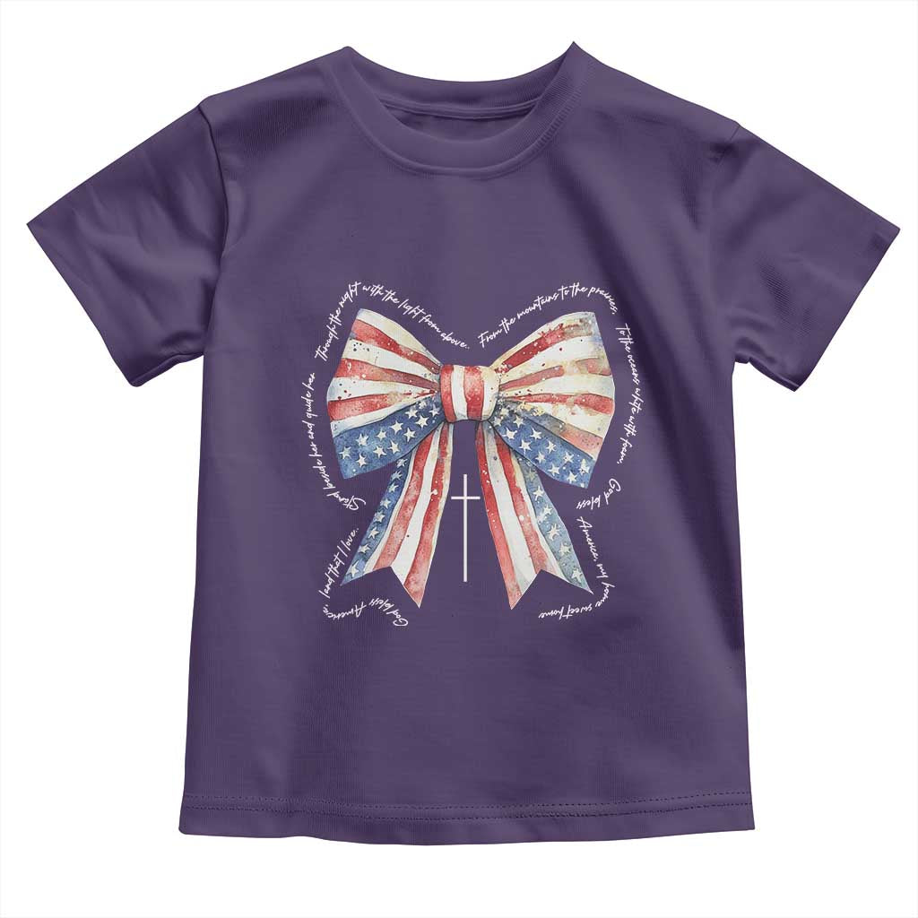 Patriotic Coquette 4th Of July Toddler T Shirt God Bless America - Wonder Print Shop