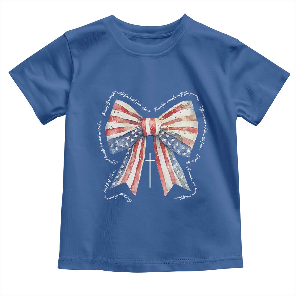 Patriotic Coquette 4th Of July Toddler T Shirt God Bless America - Wonder Print Shop