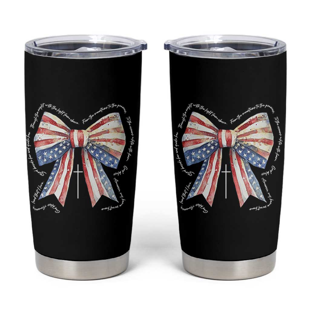 Patriotic Coquette 4th Of July Tumbler Cup God Bless America - Wonder Print Shop