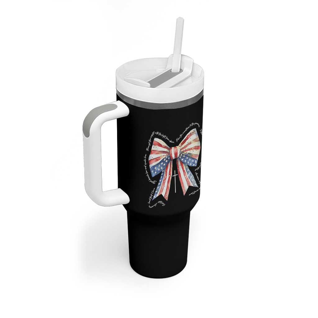 Patriotic Coquette 4th Of July Tumbler With Handle God Bless America - Wonder Print Shop