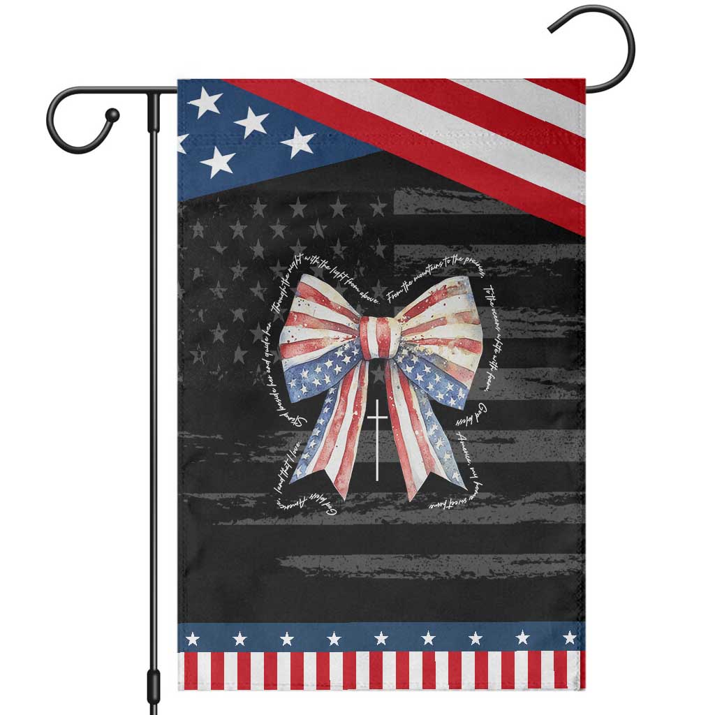 Patriotic Coquette 4th Of July Garden Flag God Bless America