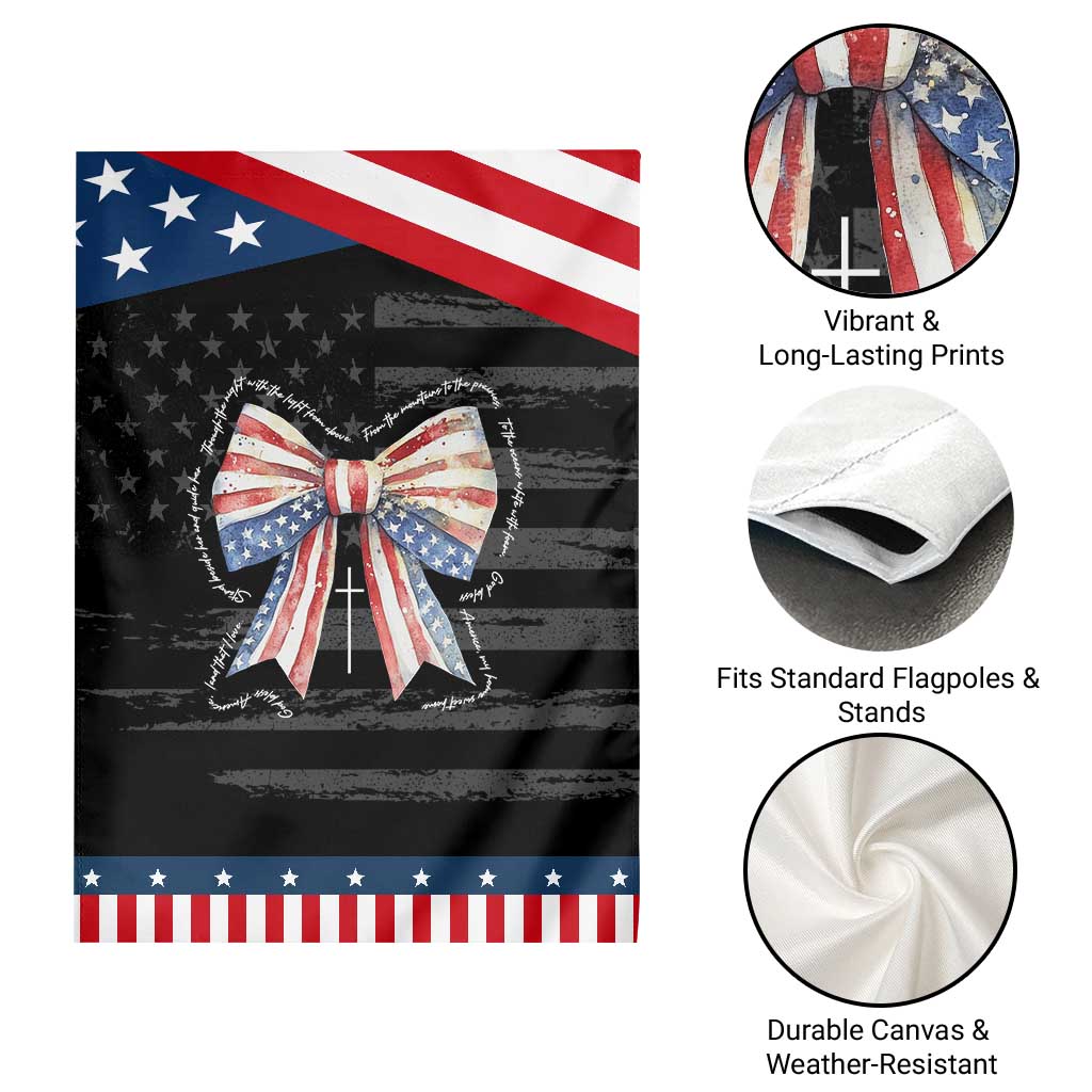Patriotic Coquette 4th Of July Garden Flag God Bless America