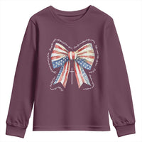 Patriotic Coquette 4th Of July Youth Sweatshirt God Bless America - Wonder Print Shop