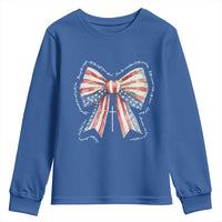 Patriotic Coquette 4th Of July Youth Sweatshirt God Bless America - Wonder Print Shop