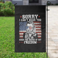 Funny Abraham Lincoln 4th Of July Garden Flag Sorry Cant Hear You Sound Of My Freedom American Flag - Wonder Print Shop