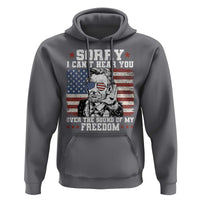 Funny Abraham Lincoln 4th Of July Hoodie Sorry Cant Hear You Sound Of My Freedom American Flag - Wonder Print Shop