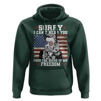 Funny Abraham Lincoln 4th Of July Hoodie Sorry Cant Hear You Sound Of My Freedom American Flag - Wonder Print Shop