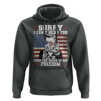 Funny Abraham Lincoln 4th Of July Hoodie Sorry Cant Hear You Sound Of My Freedom American Flag - Wonder Print Shop