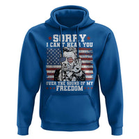 Funny Abraham Lincoln 4th Of July Hoodie Sorry Cant Hear You Sound Of My Freedom American Flag - Wonder Print Shop