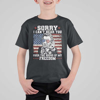 Funny Abraham Lincoln 4th Of July T Shirt For Kid Sorry Cant Hear You Sound Of My Freedom American Flag - Wonder Print Shop