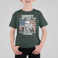 Funny Abraham Lincoln 4th Of July T Shirt For Kid Sorry Cant Hear You Sound Of My Freedom American Flag - Wonder Print Shop