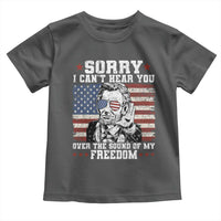 Funny Abraham Lincoln 4th Of July Toddler T Shirt Sorry Cant Hear You Sound Of My Freedom American Flag - Wonder Print Shop