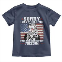 Funny Abraham Lincoln 4th Of July Toddler T Shirt Sorry Cant Hear You Sound Of My Freedom American Flag - Wonder Print Shop