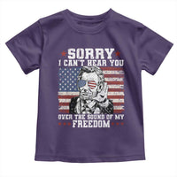 Funny Abraham Lincoln 4th Of July Toddler T Shirt Sorry Cant Hear You Sound Of My Freedom American Flag - Wonder Print Shop