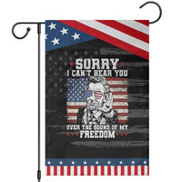 Funny Abraham Lincoln 4th Of July Garden Flag Sorry Cant Hear You Sound Of My Freedom American Flag