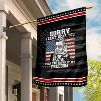 Funny Abraham Lincoln 4th Of July Garden Flag Sorry Cant Hear You Sound Of My Freedom American Flag
