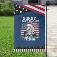 Funny Abraham Lincoln 4th Of July Garden Flag Sorry Cant Hear You Sound Of My Freedom American Flag