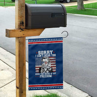 Funny Abraham Lincoln 4th Of July Garden Flag Sorry Cant Hear You Sound Of My Freedom American Flag
