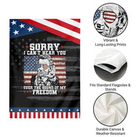 Funny Abraham Lincoln 4th Of July Garden Flag Sorry Cant Hear You Sound Of My Freedom American Flag