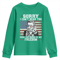 Funny Abraham Lincoln 4th Of July Youth Sweatshirt Sorry Cant Hear You Sound Of My Freedom American Flag - Wonder Print Shop