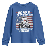 Funny Abraham Lincoln 4th Of July Youth Sweatshirt Sorry Cant Hear You Sound Of My Freedom American Flag - Wonder Print Shop