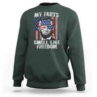 Funny Abe Lincoln 4th Of July Sweatshirt My Farts Smell Like Freedom American Flag - Wonder Print Shop