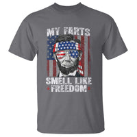 Funny Abe Lincoln 4th Of July T Shirt My Farts Smell Like Freedom American Flag - Wonder Print Shop