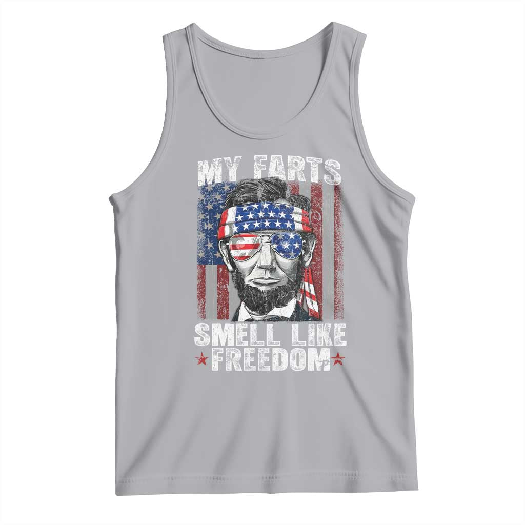 Funny Abe Lincoln 4th Of July Tank Top My Farts Smell Like Freedom American Flag - Wonder Print Shop