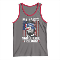 Funny Abe Lincoln 4th Of July Tank Top My Farts Smell Like Freedom American Flag - Wonder Print Shop