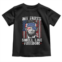 Funny Abe Lincoln 4th Of July Toddler T Shirt My Farts Smell Like Freedom American Flag - Wonder Print Shop