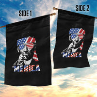 Funny Lincoln 4th Of July Merica Garden Flag Abe American Flag - Wonder Print Shop