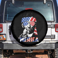 Funny Lincoln 4th Of July Merica Spare Tire Cover Abe American Flag - Wonder Print Shop