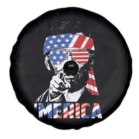 Funny Lincoln 4th Of July Merica Spare Tire Cover Abe American Flag - Wonder Print Shop