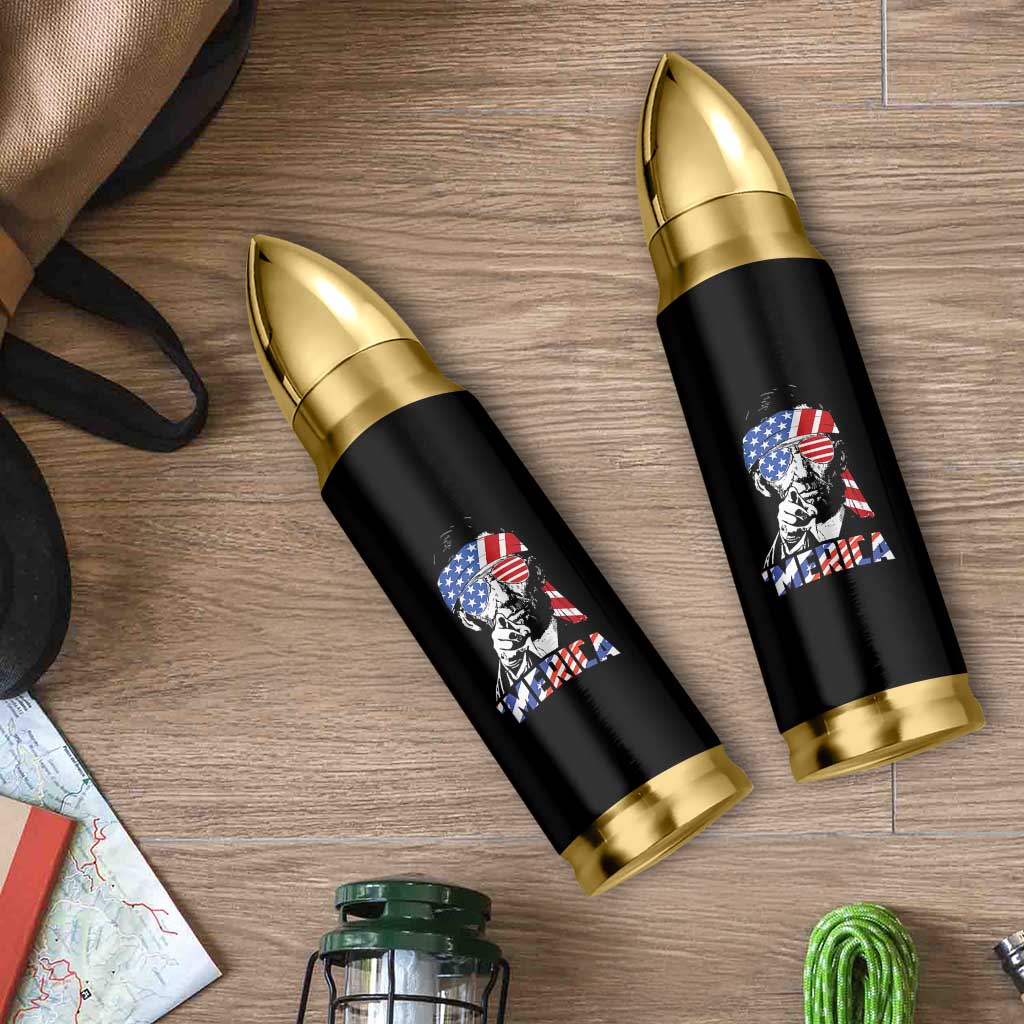 Funny Lincoln 4th Of July Merica Bullet Tumbler Abe American Flag - Wonder Print Shop
