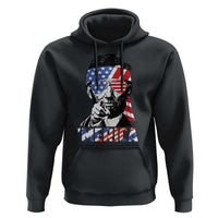 Funny Lincoln 4th Of July Merica Hoodie Abe American Flag - Wonder Print Shop