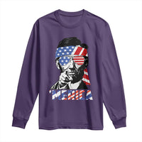 Funny Lincoln 4th Of July Merica Long Sleeve Shirt Abe American Flag - Wonder Print Shop