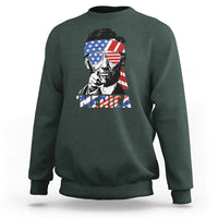 Funny Lincoln 4th Of July Merica Sweatshirt Abe American Flag - Wonder Print Shop