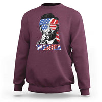 Funny Lincoln 4th Of July Merica Sweatshirt Abe American Flag - Wonder Print Shop