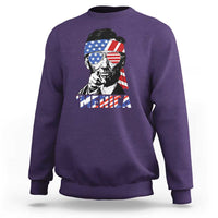 Funny Lincoln 4th Of July Merica Sweatshirt Abe American Flag - Wonder Print Shop