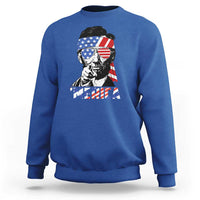 Funny Lincoln 4th Of July Merica Sweatshirt Abe American Flag - Wonder Print Shop